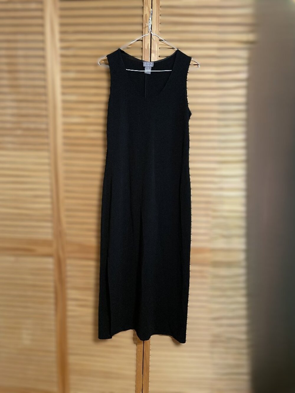 VINTAGE Sigrid Olsen Minimalist Black Sleeveless Maxi Dress